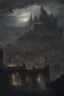 Placeholder: vast gothic city, walled city, magic city, dark, grimdark, elf city, mountain