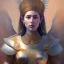 Placeholder: Ultra detailed fullbody Portrait in oil on canvas of Athena in typical noble Greek woman’s dress with the addition of a hoplite’s open-face helmet ,intense stare,extremely detailed digital painting, extremely detailed face,crystal clear Big eyes, mystical colors ,perfectly centered image, perfect composition, rim light, beautiful lighting,masterpiece,8k, stunning scene, raytracing, anatomically correct, in the style of robert e howard and Ken Kelley and Ohrai Noriyoshi and Simon Bisley and t