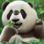 Placeholder: pixar art style of a mega cute and fluffy baby panda in natural environment, monotone color, full body, by mobeius, au naturel, hyper detailed, digital art, trending on artstation, cinematic lighting, studio quality, smooth render, unreal engine, octane render, art style by klimt and nixeu and ian sprigger and wlop and krenz cushart