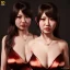 Placeholder: photo face and bust, hitomi tanaka, red dress, highly realistic, highly detailed, octane render,