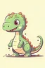Placeholder: cute cartoon baby dino long neck standing