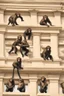 Placeholder: ugly creatures resembling monkeys climbing up the capitol building wall