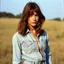 Placeholder: Jane birkin in jeans, natural lighting, 70s