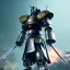 Placeholder: A portrait of a crystalised robot samurai with yakuza tatu, atmospheric, realistic, unreal engine cosmic galactic, cinematic lighting, octane render, random colors, transparent, cosmic ambiance, masterpiece, art by Yoji Shinkawa, composing fit inside