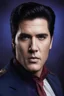 Placeholder: facial portrait - Elvis Hanks - 32k, UHD, 1080p, 8 x 10, glossy professional quality digital photograph - dark blue and dark red, and light maroon and purple and foggy black gradated background, historic, powerful, octane rendering, exquisite detail, 30 - megapixel, 4k, 85 - mm - lens, sharp - focus, intricately - detailed, long exposure time, f8, ISO 100, shutter - speed 1125, diffuse - back - lighting, ((skin details, high detailed skin texture)), (((perfect face))),