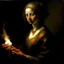 Placeholder: magic woman, Rembrandt