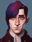 Placeholder: Portrait of a 30 year old strange gay wizard like Mary Poppins