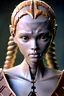 Placeholder: A photo realistic portrait of a stunning viking humanoid robot princess, who is incredibly sad, she lost her best friend in the world 8k, 3d with depth of field hyper realistic