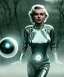 Placeholder: Ultra Realistic retro sci-fi 1960 scene, waist up view portrait, blonde woman, sweet young Marilyn Monroe face, perfect iris, tight latex coat, alien planet background, tight style, steel sphere dron levitating, fog, rain, soft color, highly detailed, unreal engine 5, ray tracing, RTX, lumen lighting, ultra detail, volumetric lighting, 3d, finely drawn, high definition, high resolution.