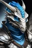 Placeholder: White Dragonborn with Blue Eyes and Prismatic Skin