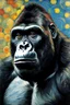 Placeholder: Portrait of a gorilla by Van Gogh