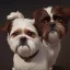 Placeholder: A portrait of a shih tzu white and brown dog by Greg Rutkowski, Sung Choi, Mitchell Mohrhauser, Maciej Kuciara, Johnson Ting, Maxim Verehin, Peter Konig, 8k photorealistic, cinematic lighting, HD, high details, dramatic, atmosphereric, trending on artstation