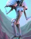 Placeholder: an ethereal and pastel alien creature, with shifting limbs and slender composition, is climbing through a strange wild landscape , highly polished, chrome airbrush style, dreamlike composition, color penciling color palette, surrealistic retro-futurism, rotoscoping, psychedelic aesthetic, metaphysical, highly detailed, arthur lismet, artstation, 1960s psychedelic drawing with art nouveau motifs, munch, vibrant, extra terrestrials art, vintage