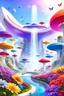 Placeholder: colors, very beautiful, flowers garden,rainbow, cité très futuriste ultra moderne, ufos rainbow, ufos fleet, intergalactic, birds, butterfly, cascades, falls