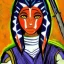 Placeholder: Portrait of ahsoka tano by Van Gogh