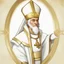 Placeholder: game avatar, man, portrait, pope priest, religion, white robe, gold, medieval