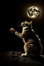 Placeholder: a cat howling at the moon