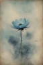 Placeholder: Postcard on an old scratched paper, translucent flower, black handwriting signature, heavenly blue in the background, blur 5%, complex art by Alessio Baldovinetti, by Andy Kehoe, Brooke Shaden, Jan Saudek photography. Extremely dynamic, nature background, vintage. 8k, ink, handwriting, stamped , heaven blue heart
