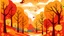 Placeholder: A vector graphic of an autumn wonderland