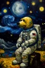 Placeholder: la noche estrella de Van Gogh con snoppy con traje de astronauta