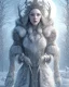 Placeholder: gorgeous goddess of winter wearing an elaborate ice crown with a beautiful gray wolf beside her, 8k resolution, centered, high-quality, fine-detail, iridescent, intricate, digital art, detailed matte, volumetric lighting, beautiful, illustration, 3D octane render, margaret weiss, brian froud, howard lyon, selina french, anna dittmann, annie stokes, lisa parker, greg rutowski,