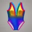 Placeholder: Glittery rainbow swimsuit