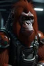 Placeholder: cyberpunk bornean orang utan, 8k, realistic, full body