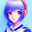 Placeholder: youtuber "indigo white" as anime girl