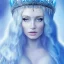 Placeholder: portrait of the most gorgeous, stunning, beautiful ice queen goddess with large wolf, intricate crystal ice crown, 8k resolution, high-quality, fine-detail, ornate, digital art, detailed matte, volumetric lighting, brian froud, howard lyon, selina french, anna dittmann, annie stokes, lisa parker, greg rutowski,