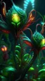 Placeholder: "3D HR Complex Unique and Beautiful Bioluminescent Carnivorous Plants, a breathtaking frontier fantasy artwork by Android Jones, Jean Baptiste monge, Alberto Seveso, Erin Hanson, Jeremy Mann. Minimalist highly detailed and complex professional_photography, masterpieces, 8k resolution concept art, Artstation, tricolor, Unreal Engine 5, cgsociety" Highly detailed ArtStation Concept Art Clear Focus Smooth cinematic 4K epic Details Serious Stoic ARTgerm AN's mature art. Bosch painting style,Busch
