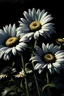 Placeholder: black small daisy flower painting