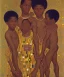 Placeholder: wealthy African American two young brothers of four by Gustav Klimt