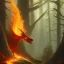 Placeholder: dragon blazing forest fire by paul bonner