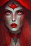Placeholder: Beautiful red witch with great eyes and body