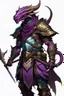 Placeholder: purple iridescent dragonborn ranger dnd