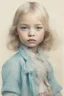 Placeholder: Illustration of model gemma ward as toddler,sea, style of Marcel Marlier, pastel colors