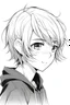 Placeholder: cute anime profile picture black and white tomboy