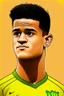 Placeholder: Philippe Coutinho Brazilian football player ,cartoon 2d