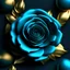 Placeholder: Create blue rose and gold background
