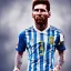 Placeholder: portrait lionel Messi dress argentina national team shirt, warrior, 8k, realistic, highly detailed