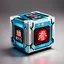 Placeholder: cybernetic japanese take out box. perfect logo for a cyberpunk video game.