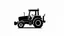 Placeholder: side profile of a modern tractor, smooth vector