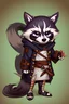 Placeholder: Demon pirate raccoon chibi