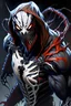 Placeholder: 10k hyper realistic detailed Taskmaster fused with carnage symbiote
