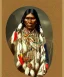 Placeholder: Athahualpa, native american warrior, long black hair, big muscles, pechera, big half circular from shoulder to chest fabric piece