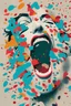 Placeholder: A Hedof illustration style. The center of the illustration contains an open mouth with no face floating on a white background (like the one from the Rolling Stones). There is people and confetti coming out of the mouth like they are having fun