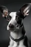 Placeholder: portrait of all gray head american rat terrier by leonardo de vince