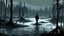 Placeholder: мужчина стоит в болоте the long dark