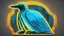 Placeholder: sticker emblem style, emperor penguin, in ancient Egypt neon style