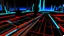 Placeholder: tron legacy, blue, red and orange, city